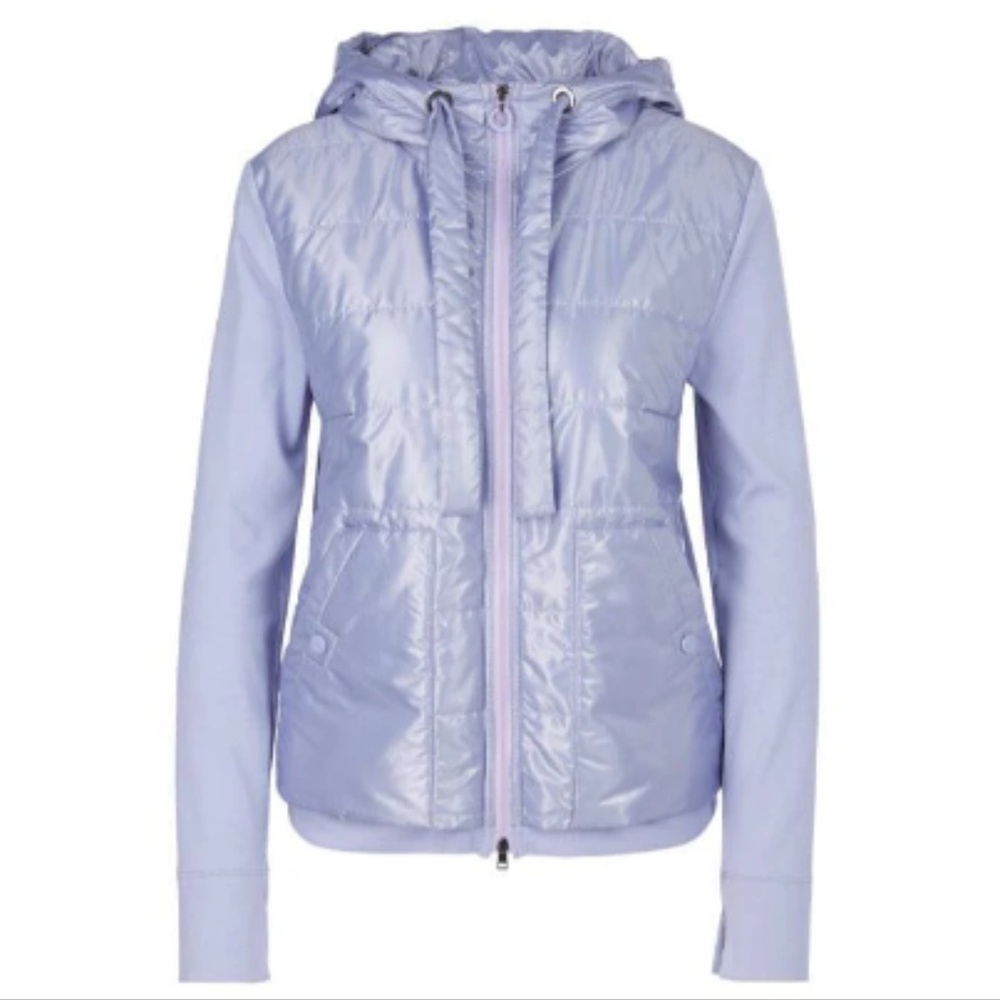 Marc Cain Quilted Zip Hoodie Soft Violet